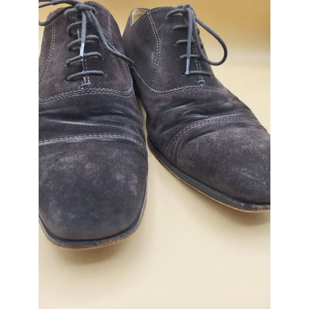 Sutor Mantellassi Dark Brown‎ Suede Shoes - Cap Toe Lace up Size 9 Mens